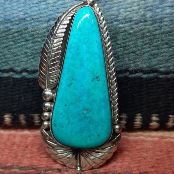 Sleeping Beauty Turquoise Pendant #3447 - Picture 3 of 3